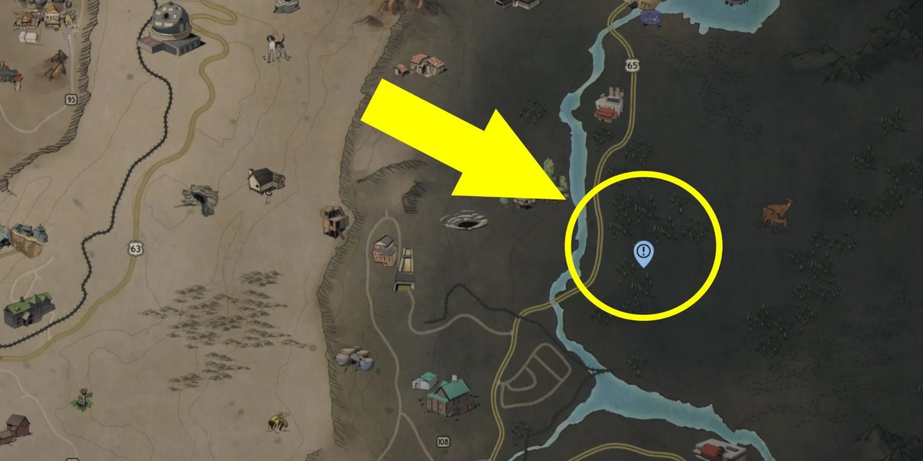 image showing the abandoned waste dump location in fallout 76