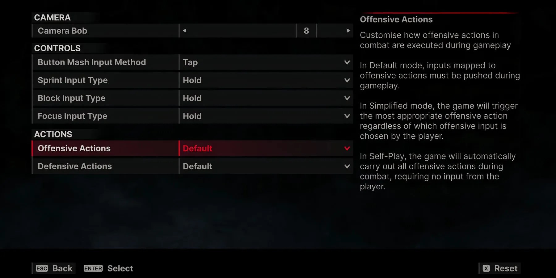 hellblade 2 actions setting
