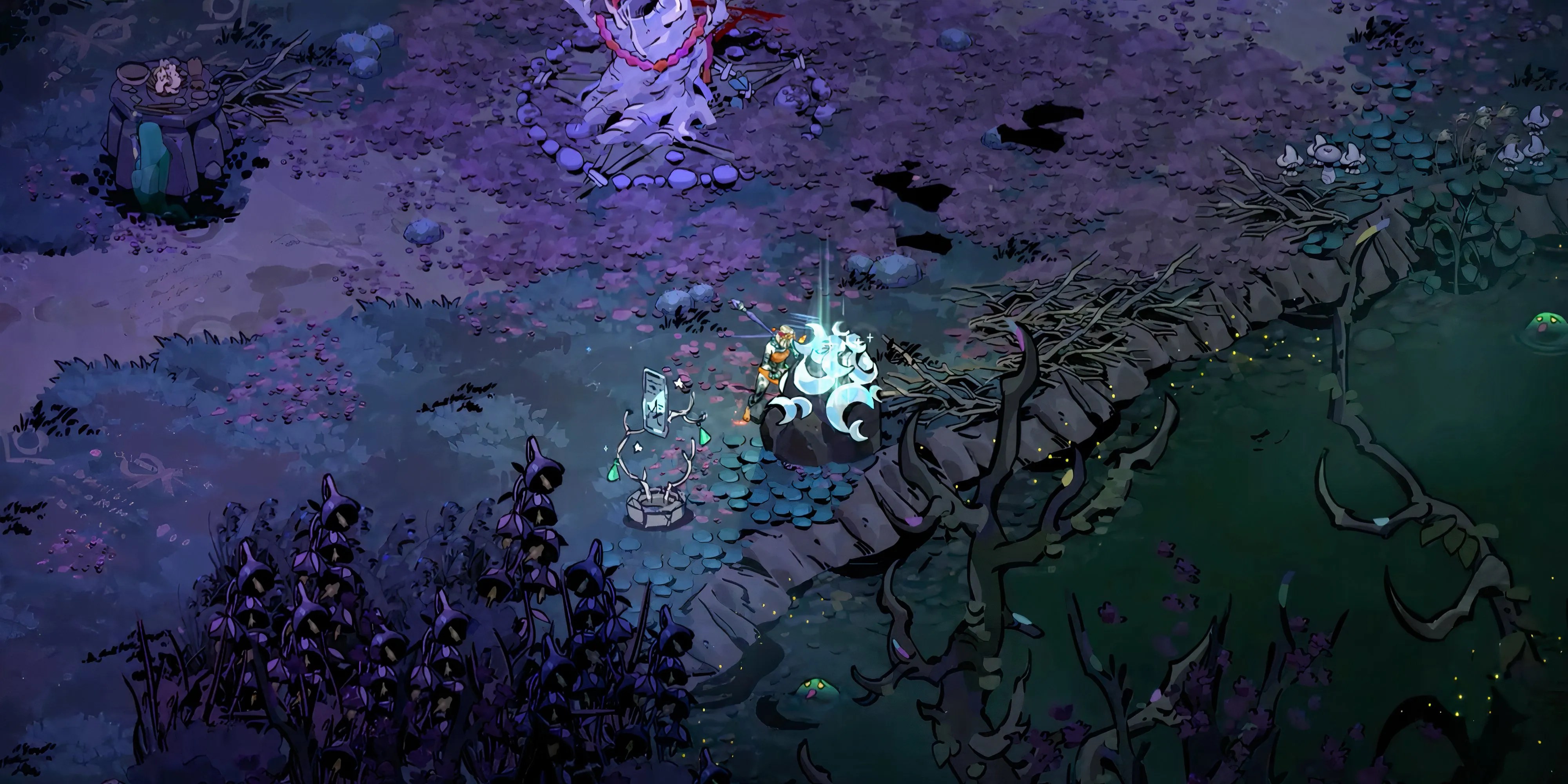 The main character mining silver in Hades 2