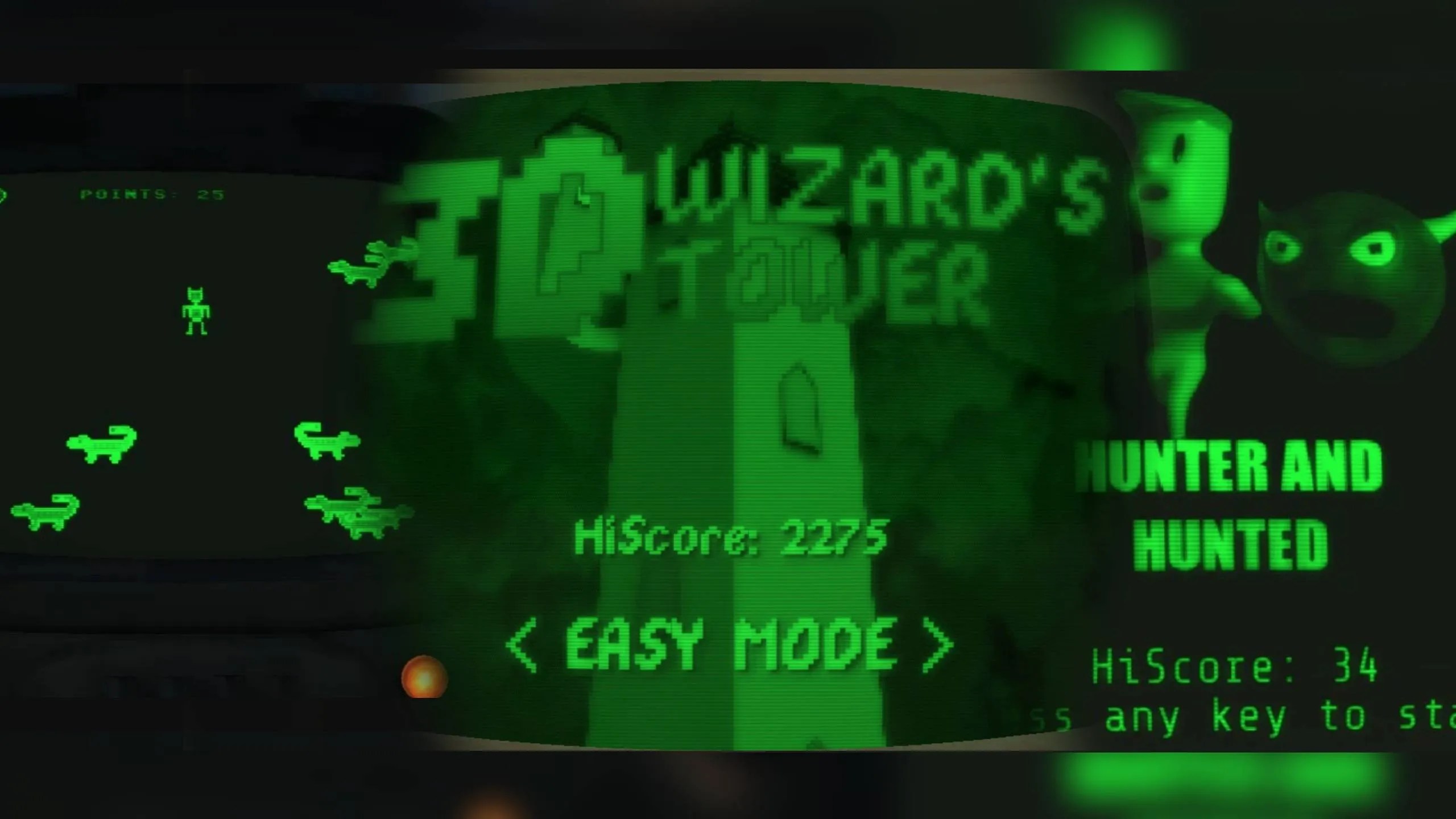 RoB the Robot Hunter and Haunted 3D Wizard&rsquo;s Tower pip-boy holotape mini-games