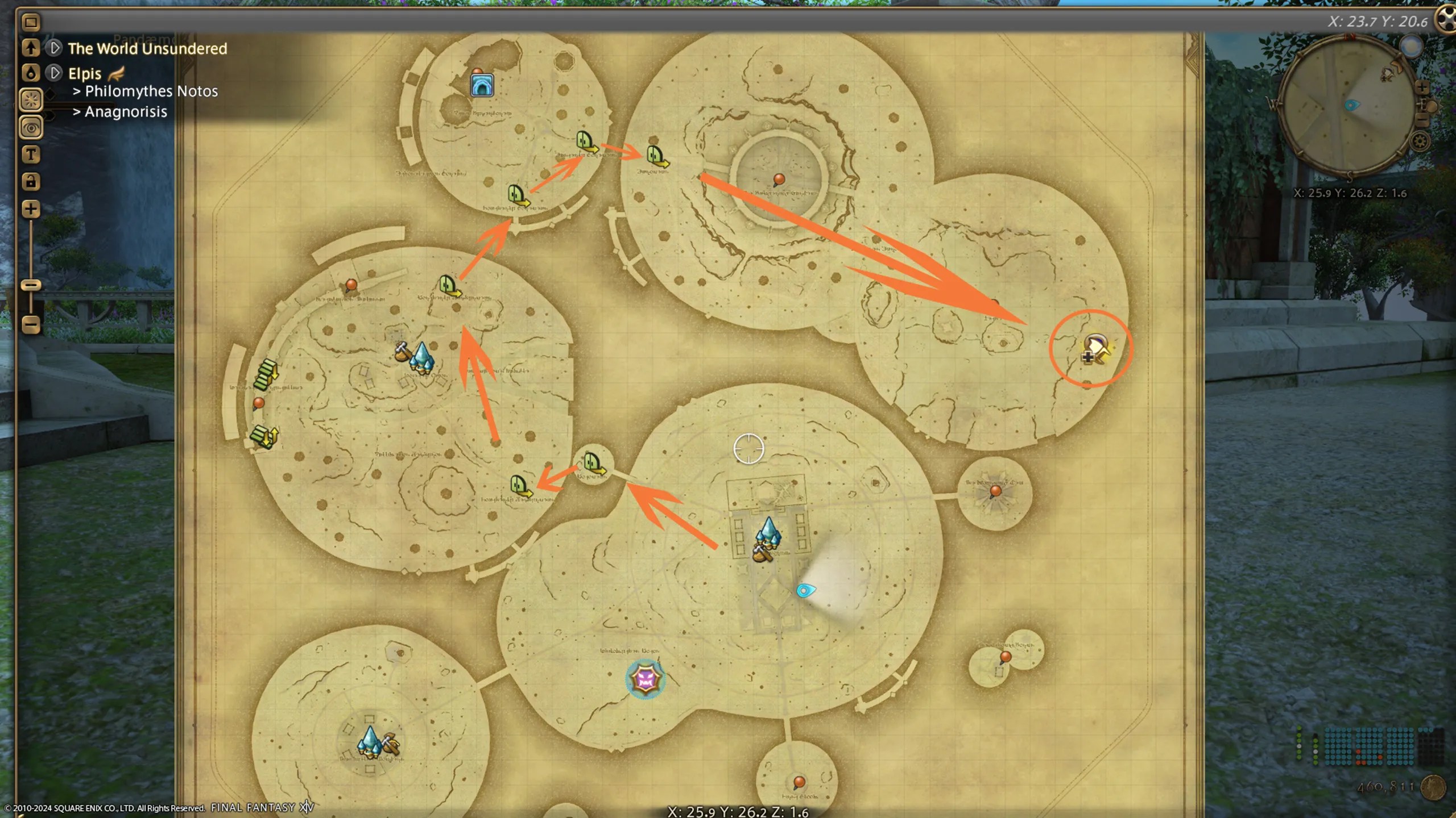 final fantasy 14 elpis pandaemonium map