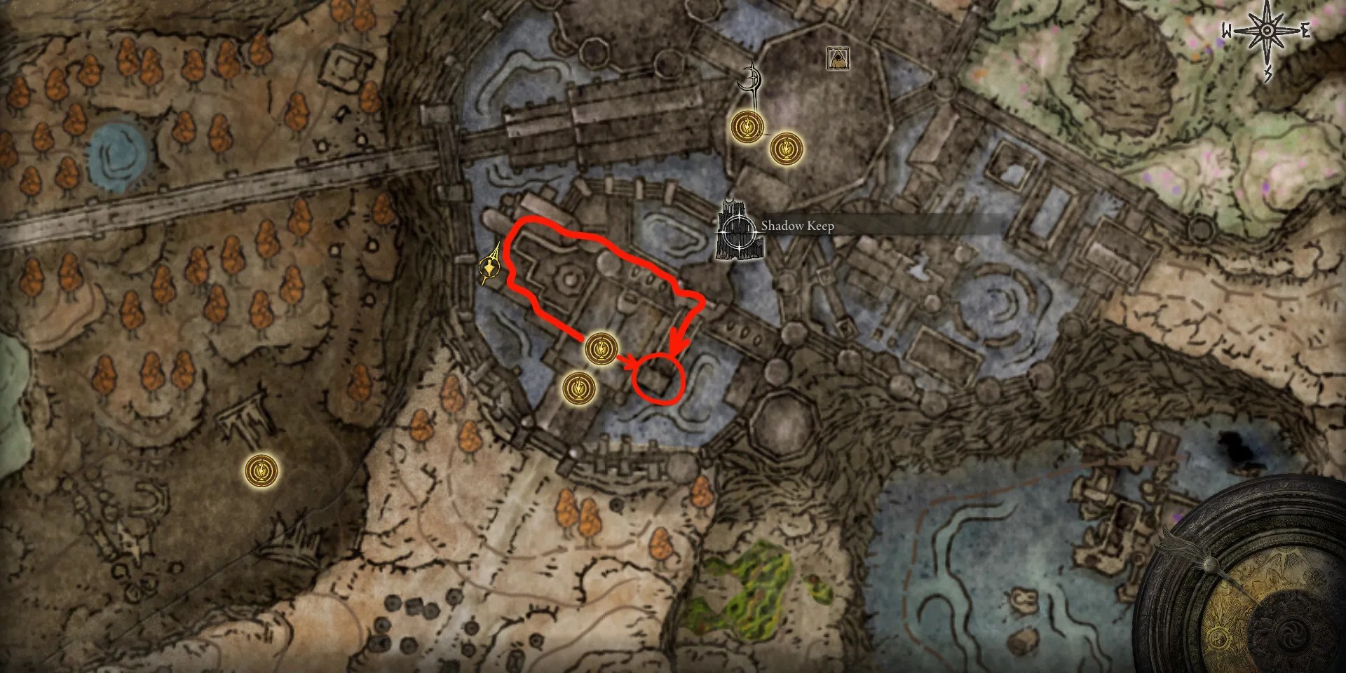 how to get the shadow militiaman set in elden ring shadow of the erdtree, map location