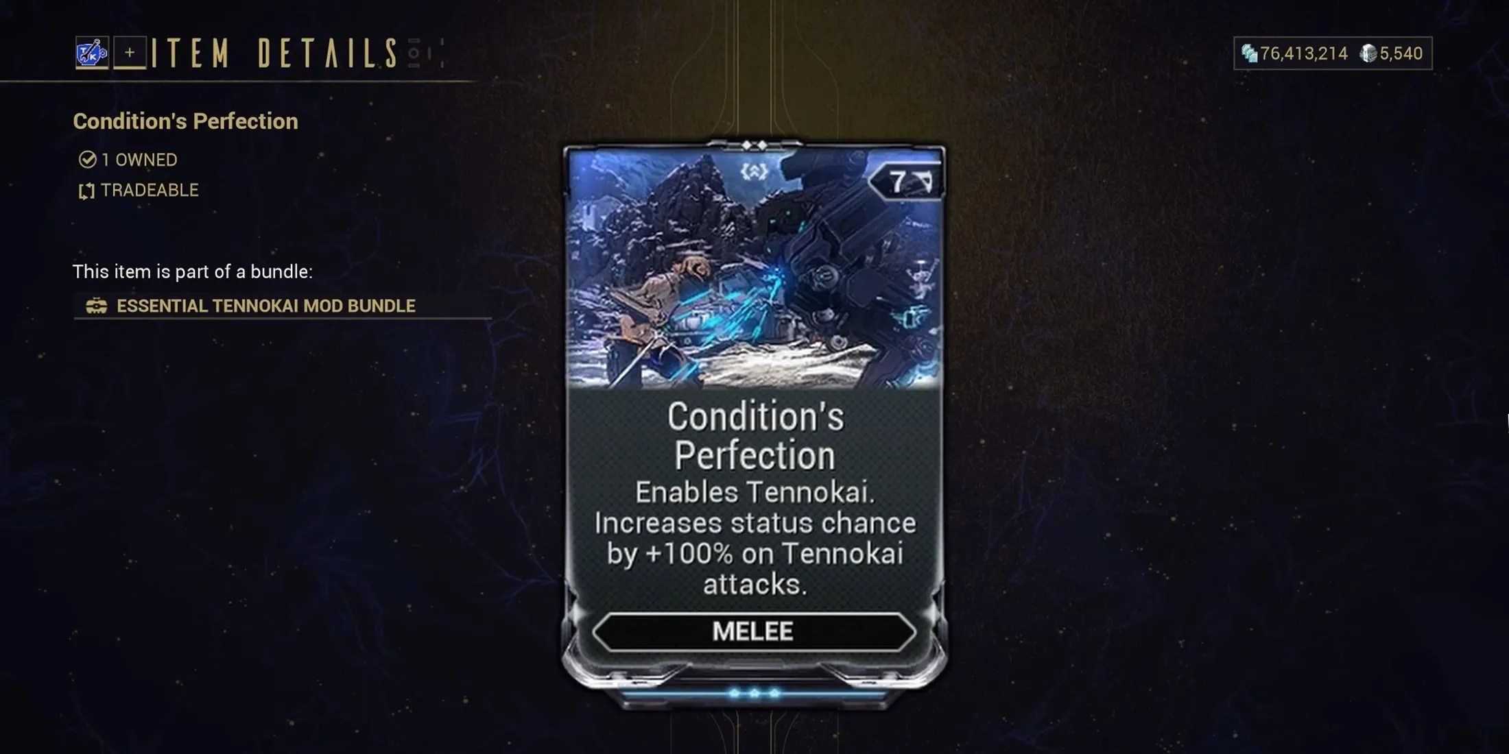 Warframe - Showcasing A Tennokai Mod