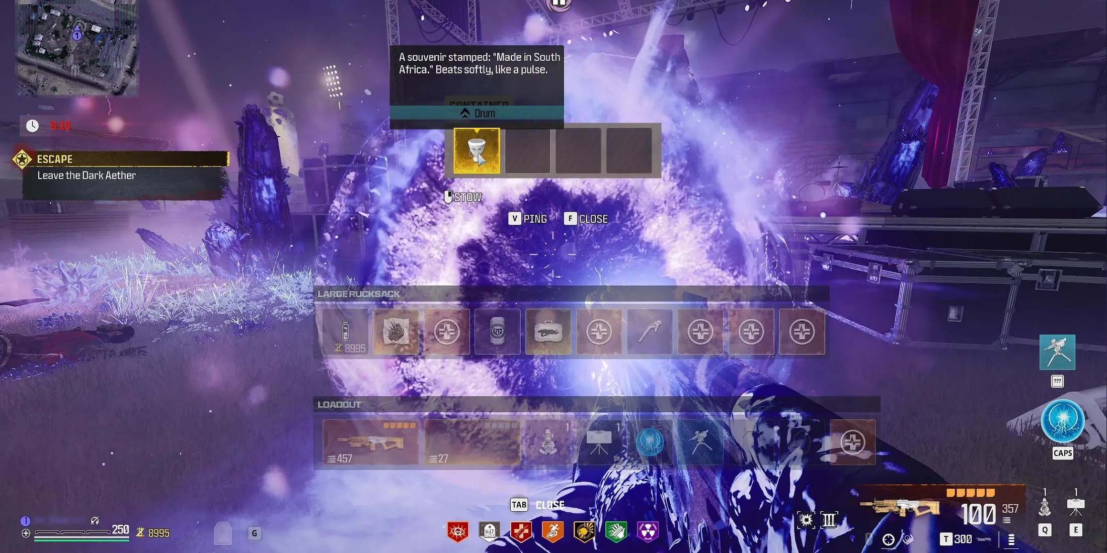 Screenshot showcasing how to get the Drum by completing Countermeasures in MWZombies