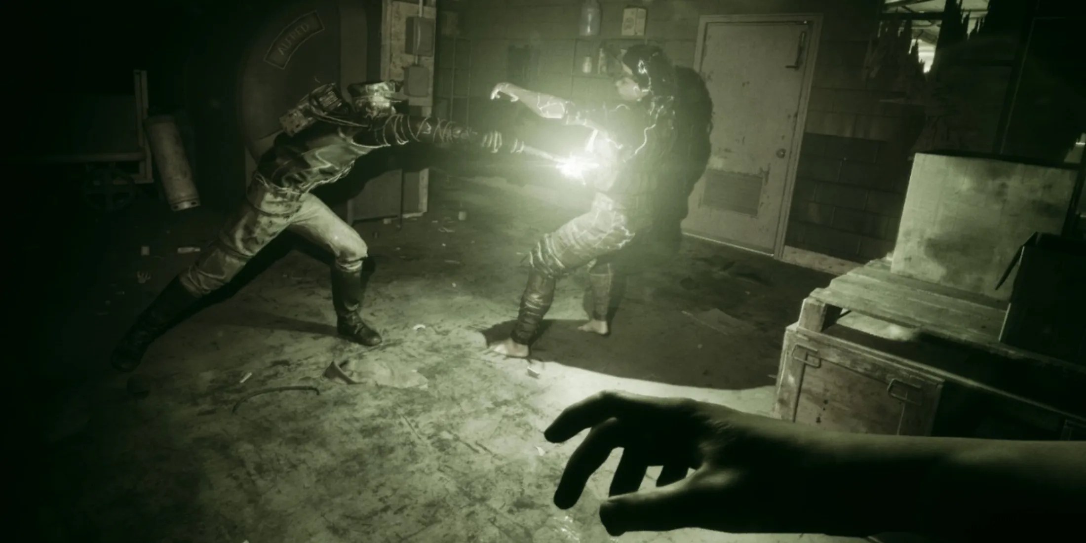 Watching two people fighting