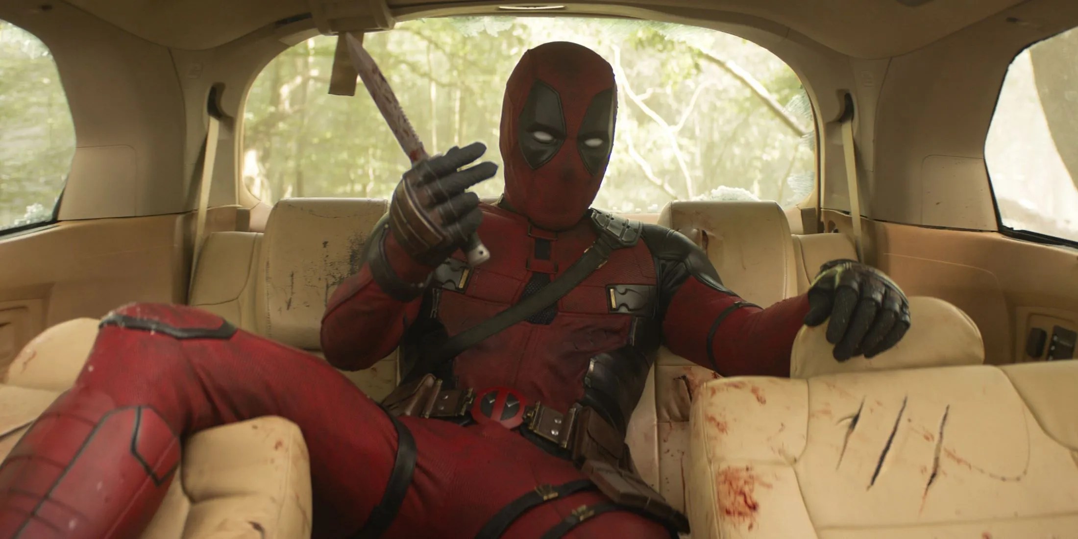 Deadpool inside the Honda Odyssey in Deadpool &amp; Wolverine