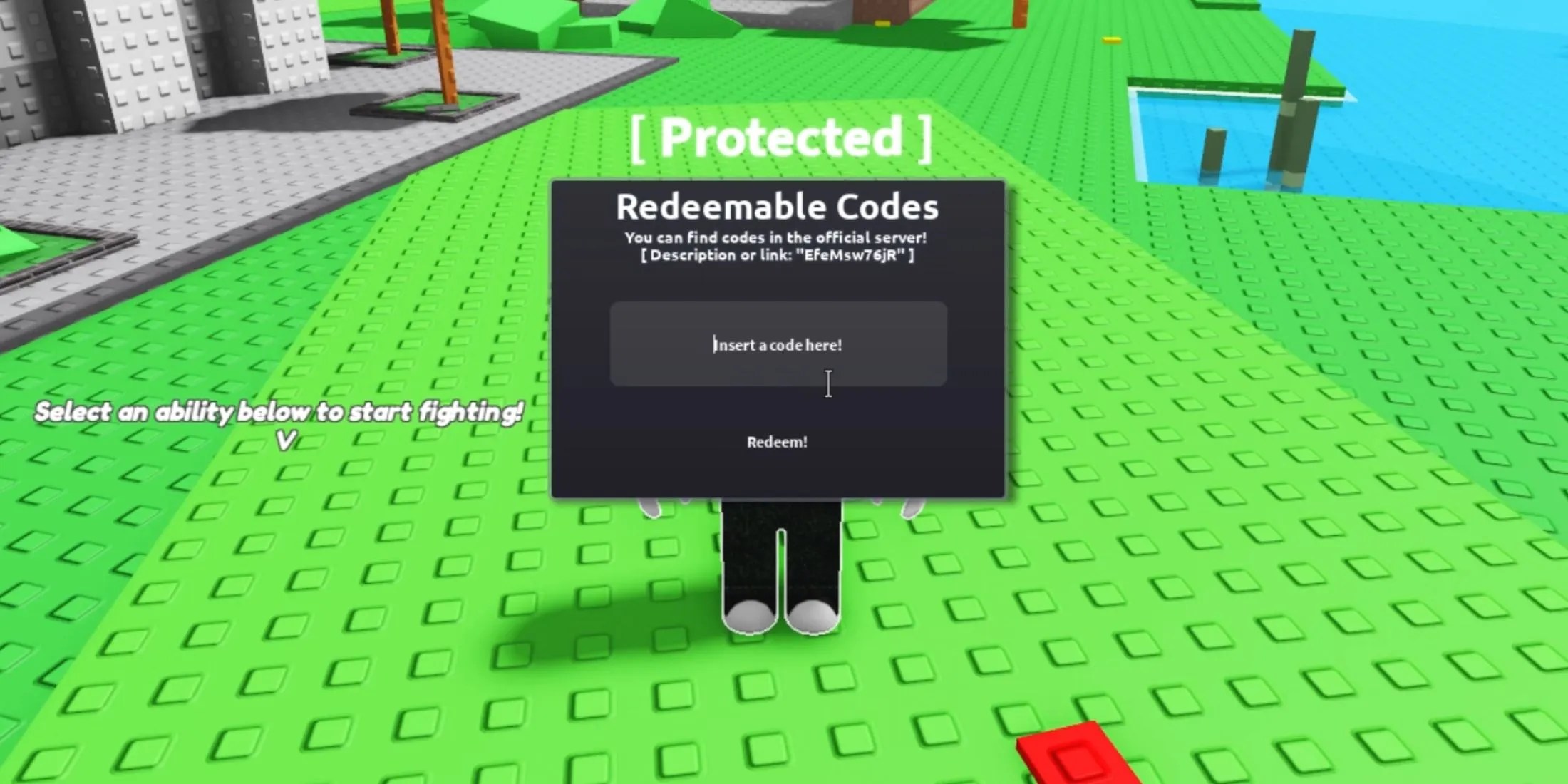 Infinite Script Fighting the codes tab