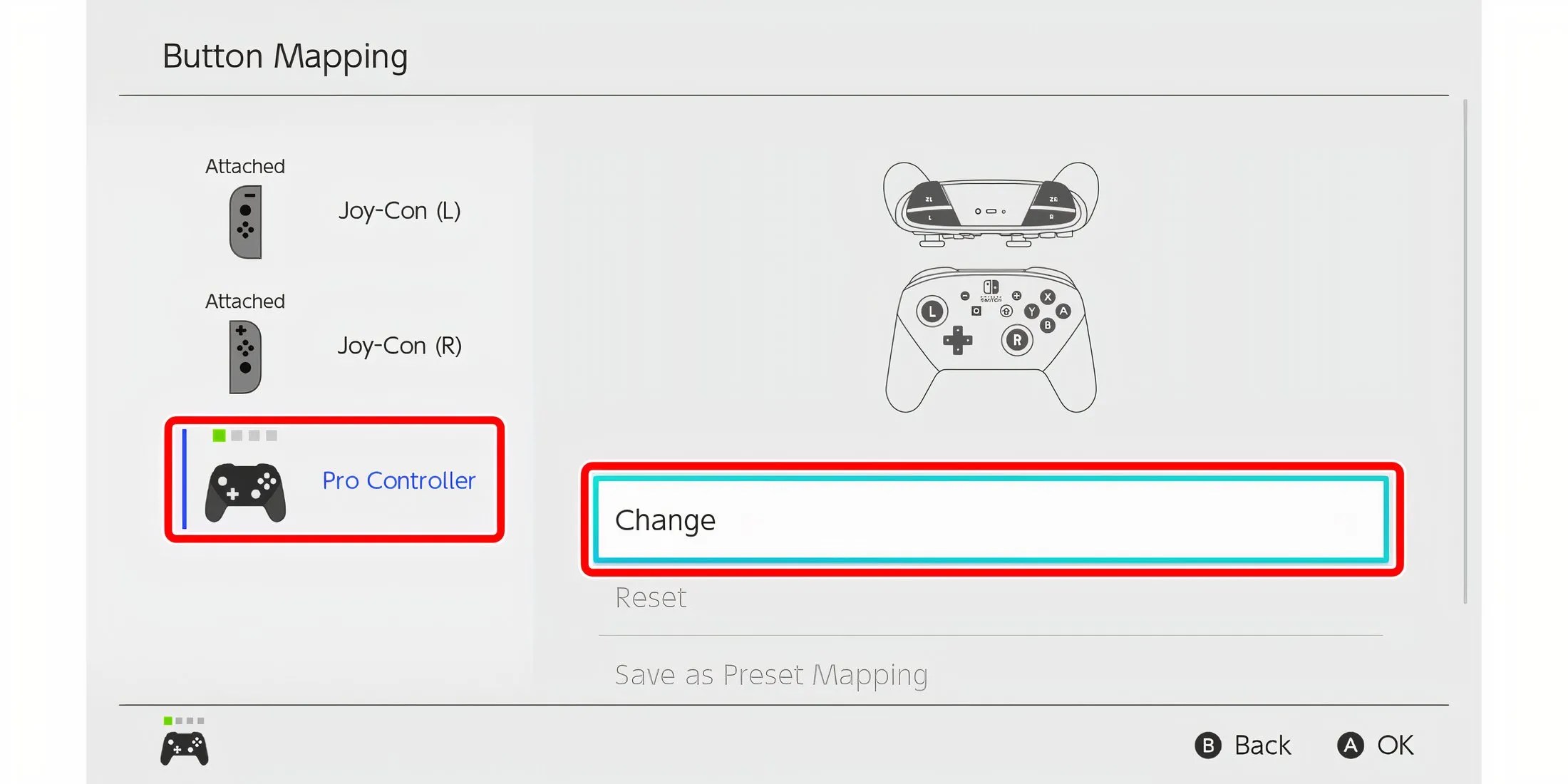 Nintendo Switch Pro Controller Button Mapping Change