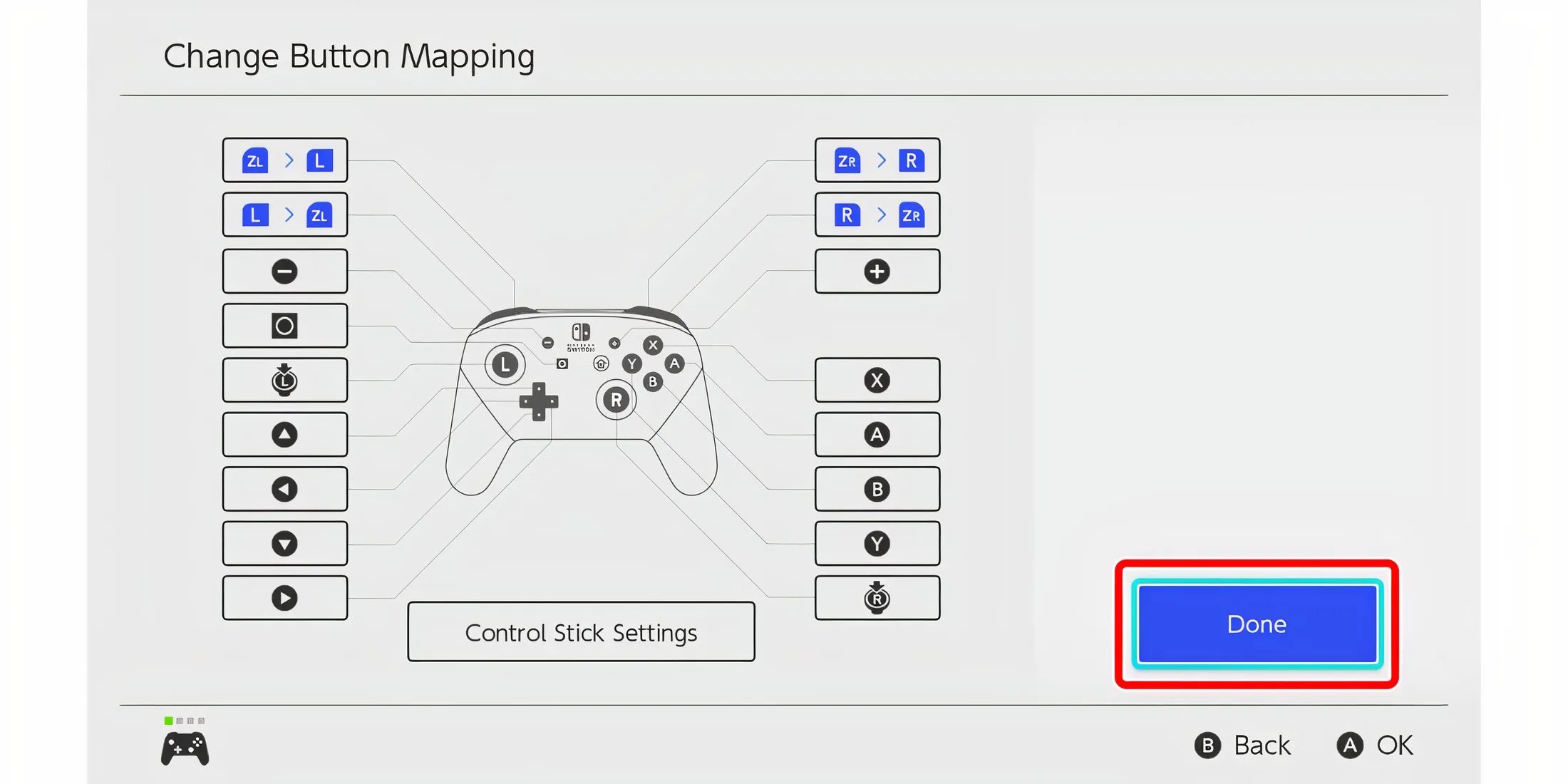 Nintendo Switch Pro Controller Button Mapping Page