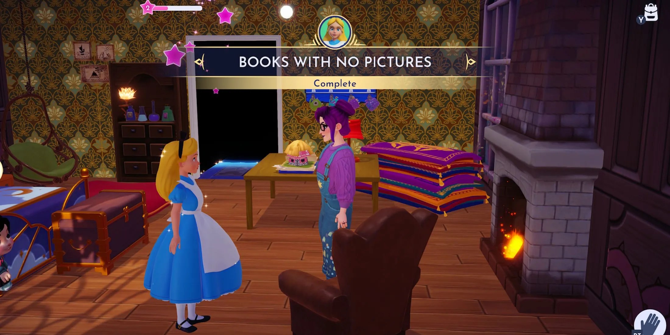 Books with No Pictures quest complete in Disney Dreamlight Valley