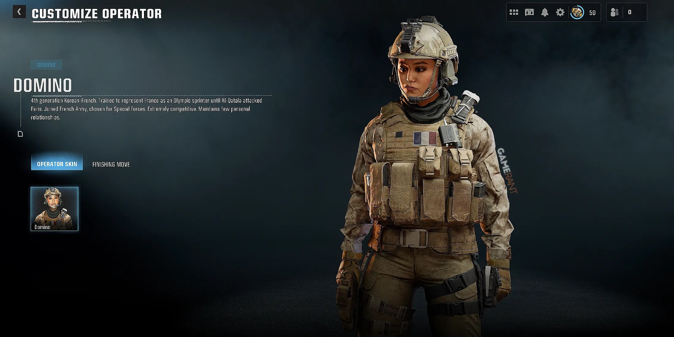 Domino Operator Skin in Call of Duty Warzone
