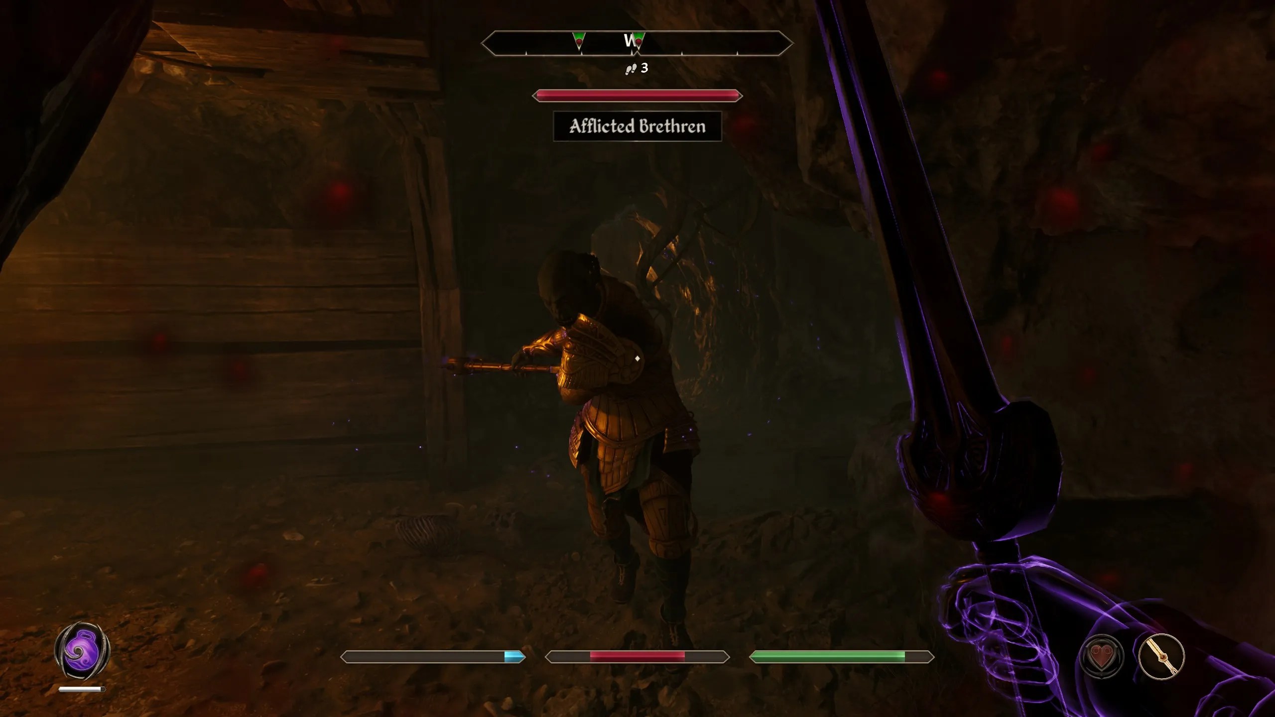 fighting a vampire