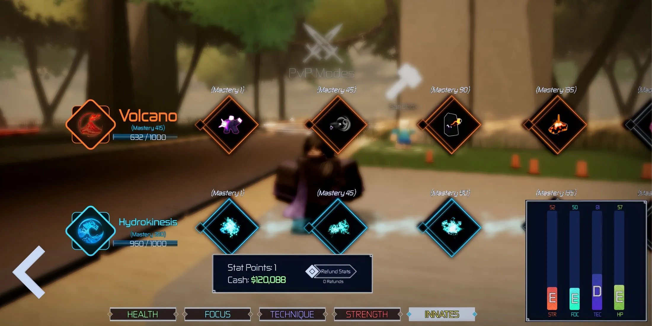 innate technique tree in jujutsu infinite