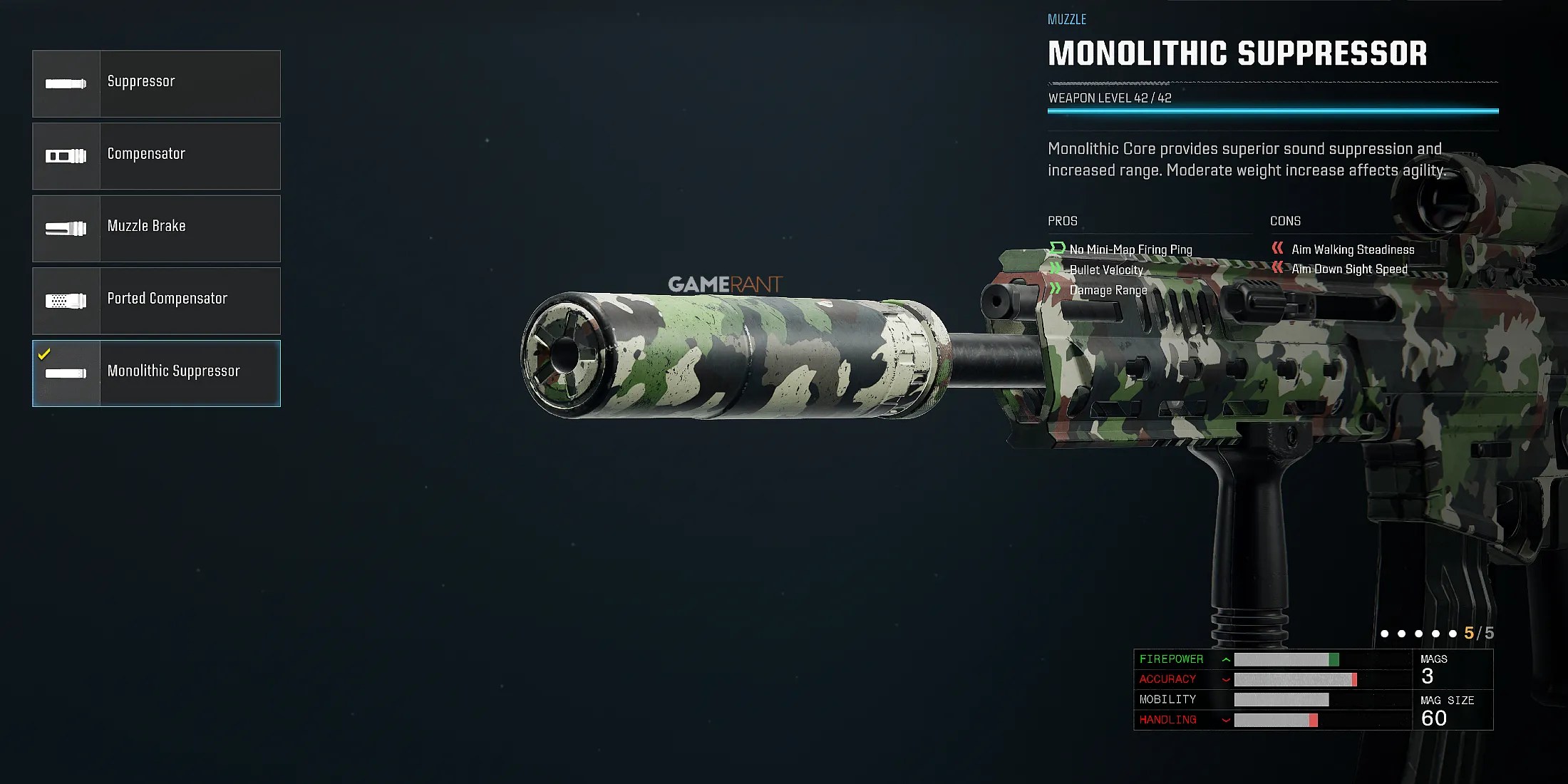 Monolithic Suppressor in Warzone