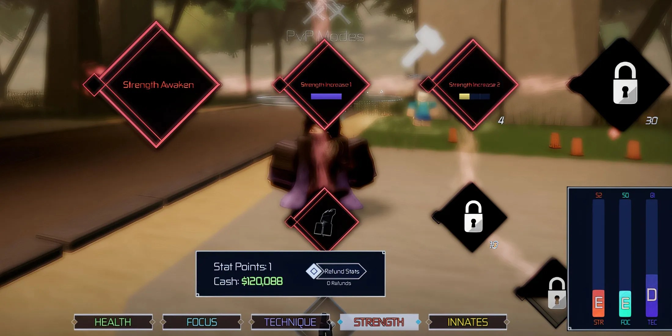 strength tree in jujutsu infinite
