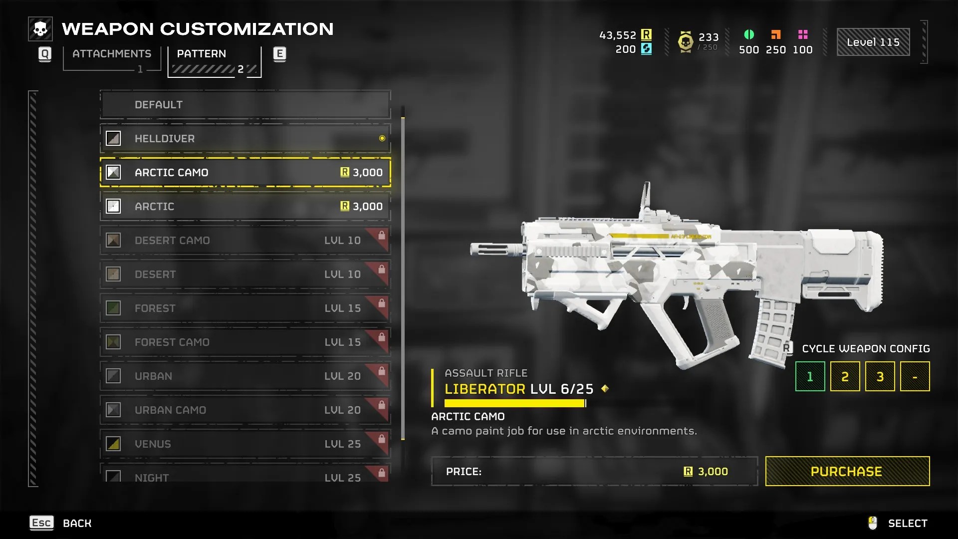 HD2 Liberator Arctic Camo