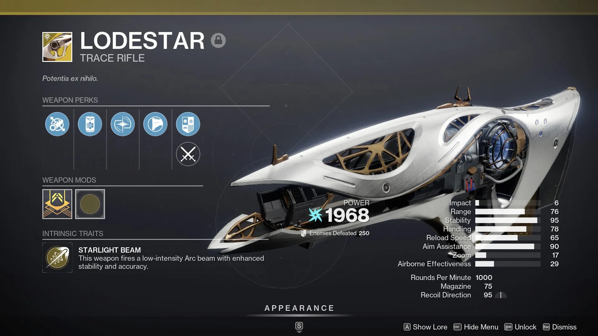 Destiny 2 Lodestar Exotic Trace Rifle