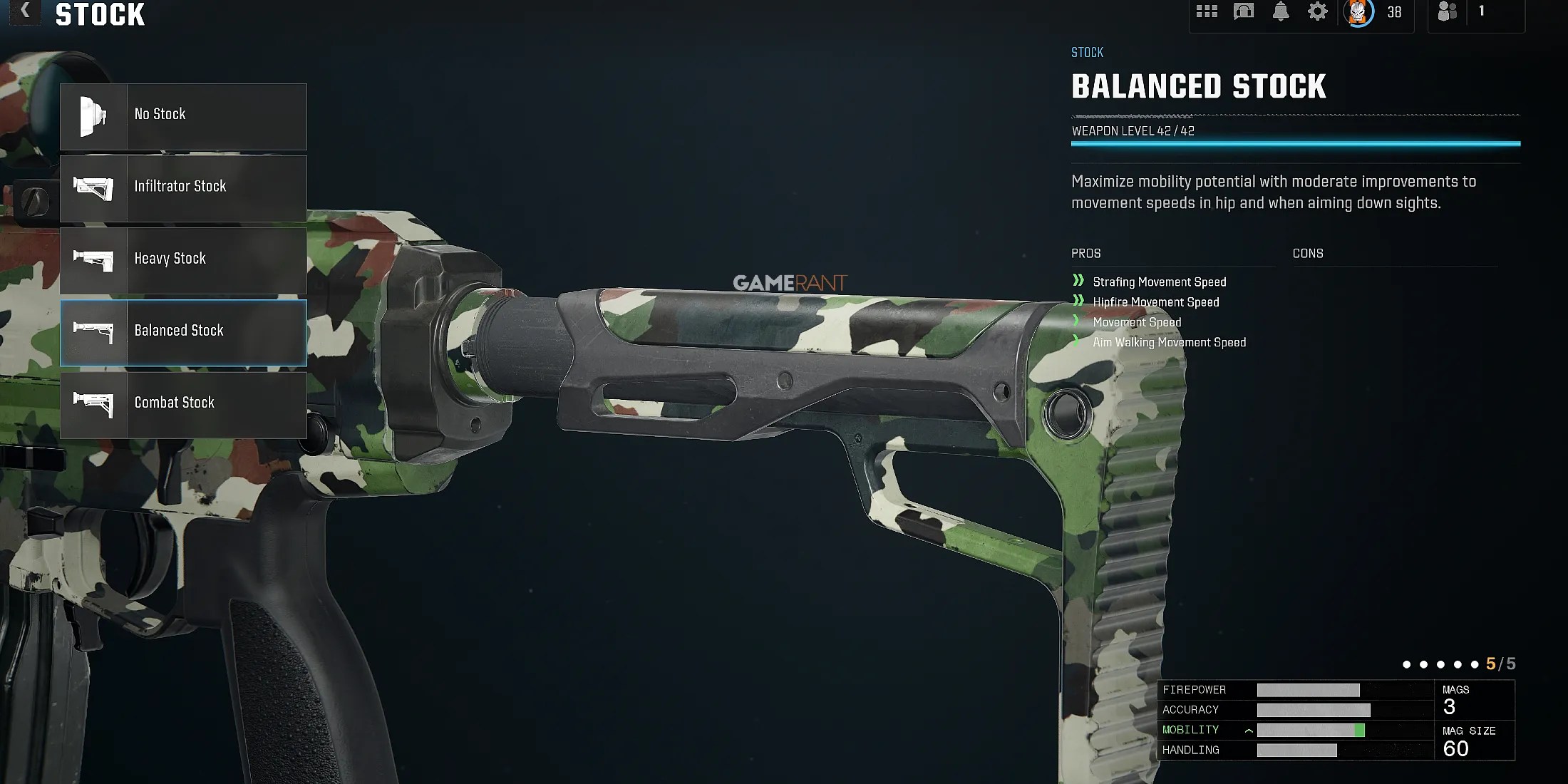 Balanced Stock in Warzone