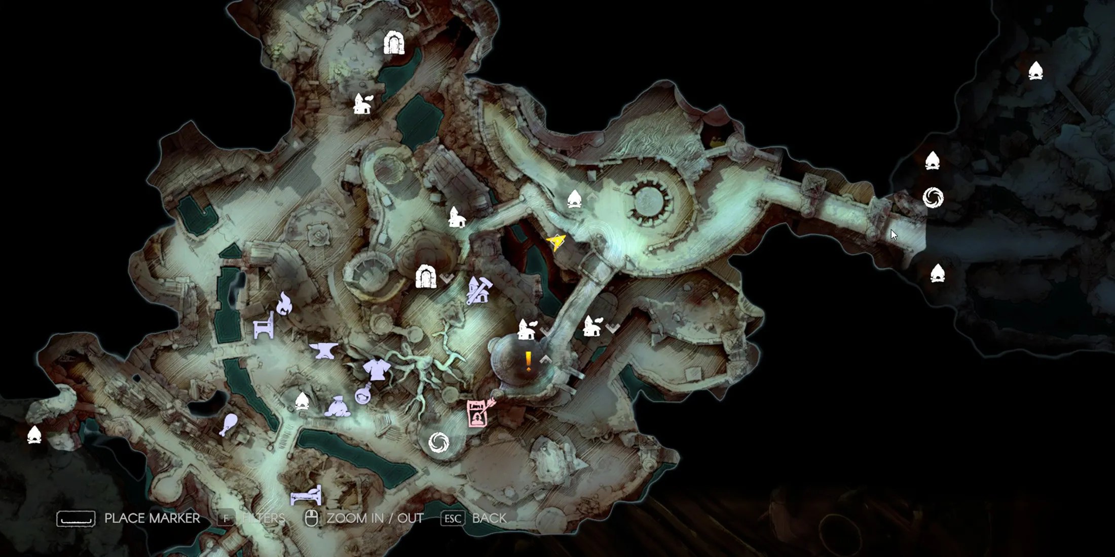 Finley&rsquo;s Location on the Map in No Rest for the Wicked