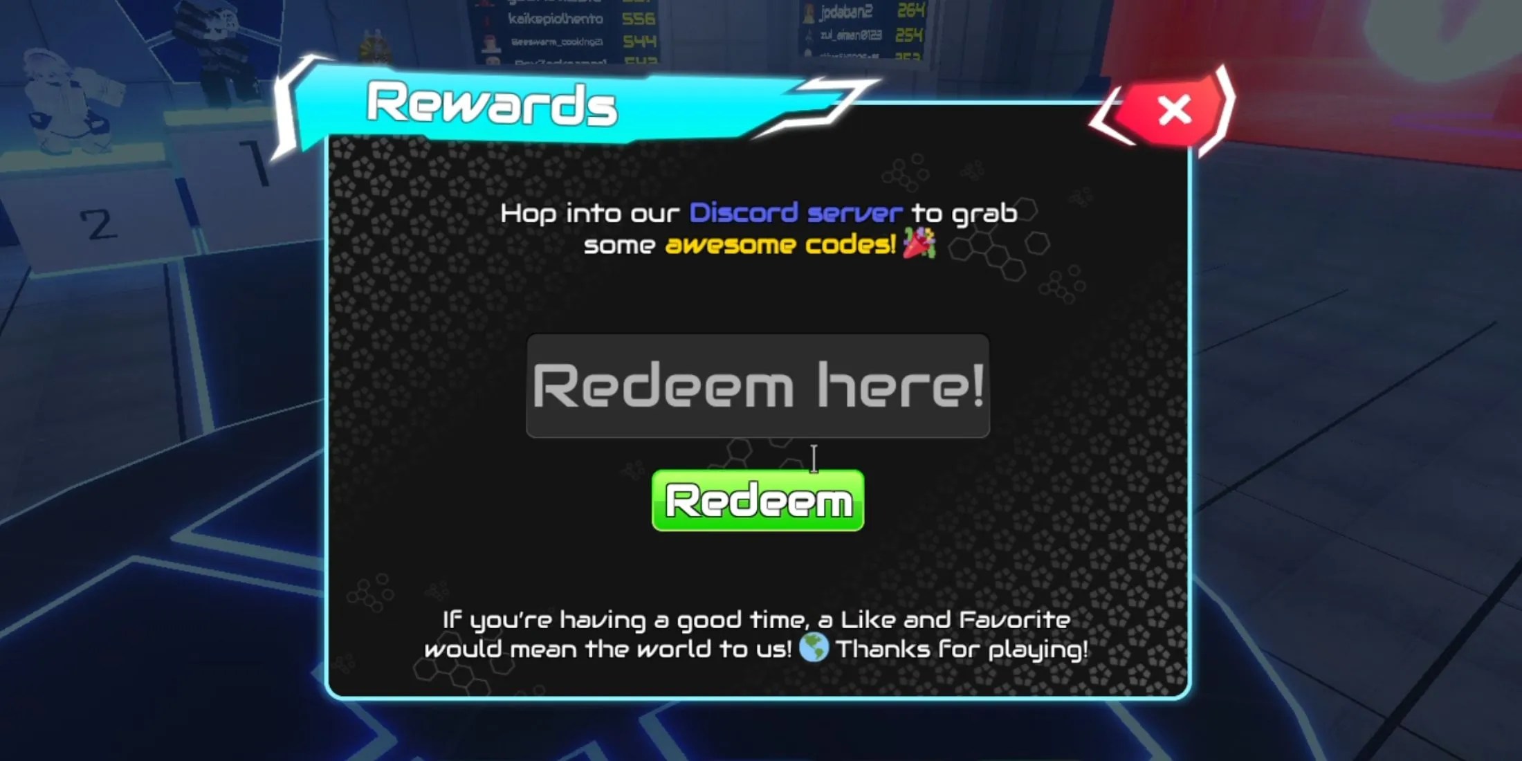 Project Egoist the codes tab