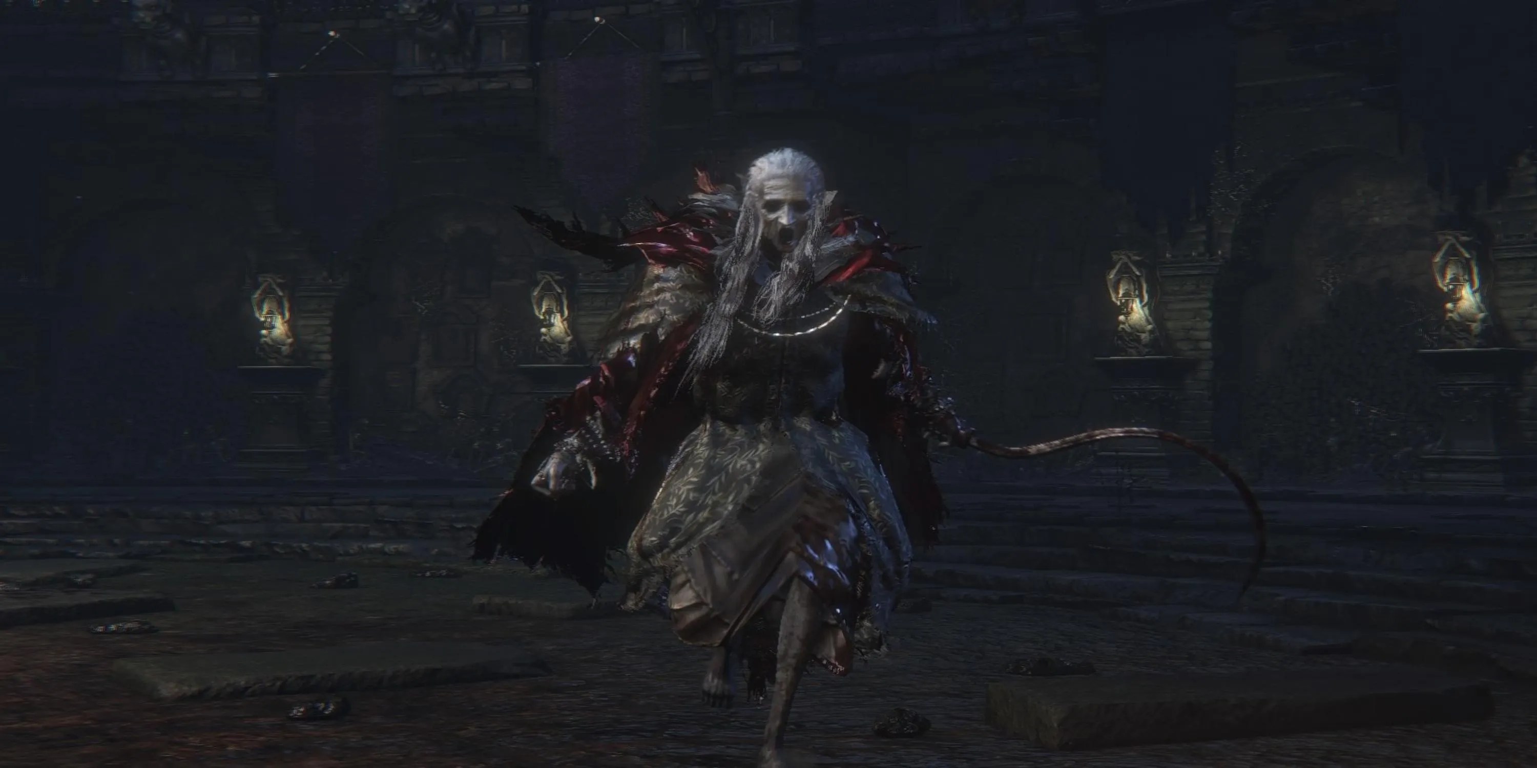 Pthumerian Descendant boss fight in Bloodborne