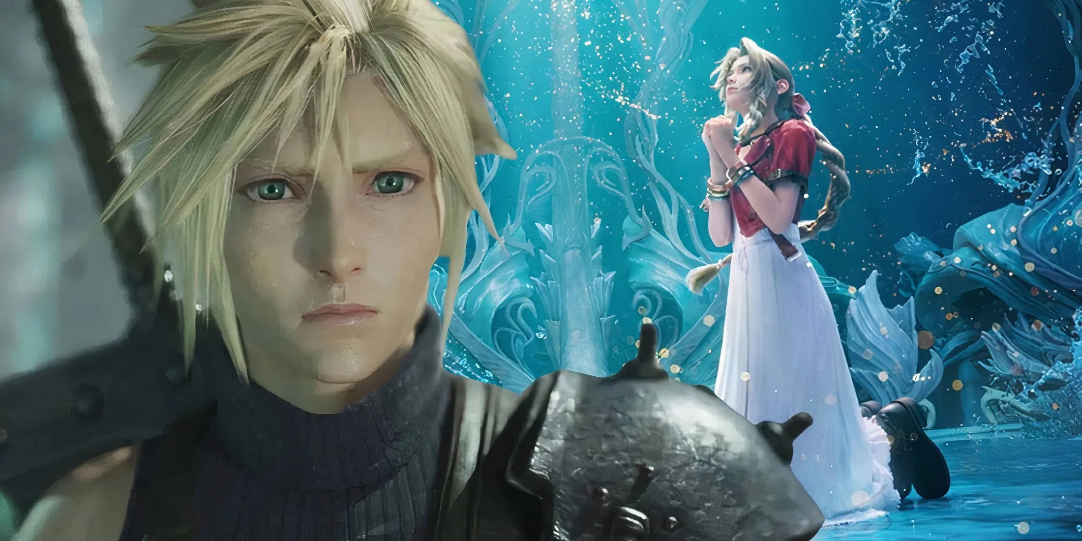 Cloud and Aerith from Final Fantasy 7 Rebirth