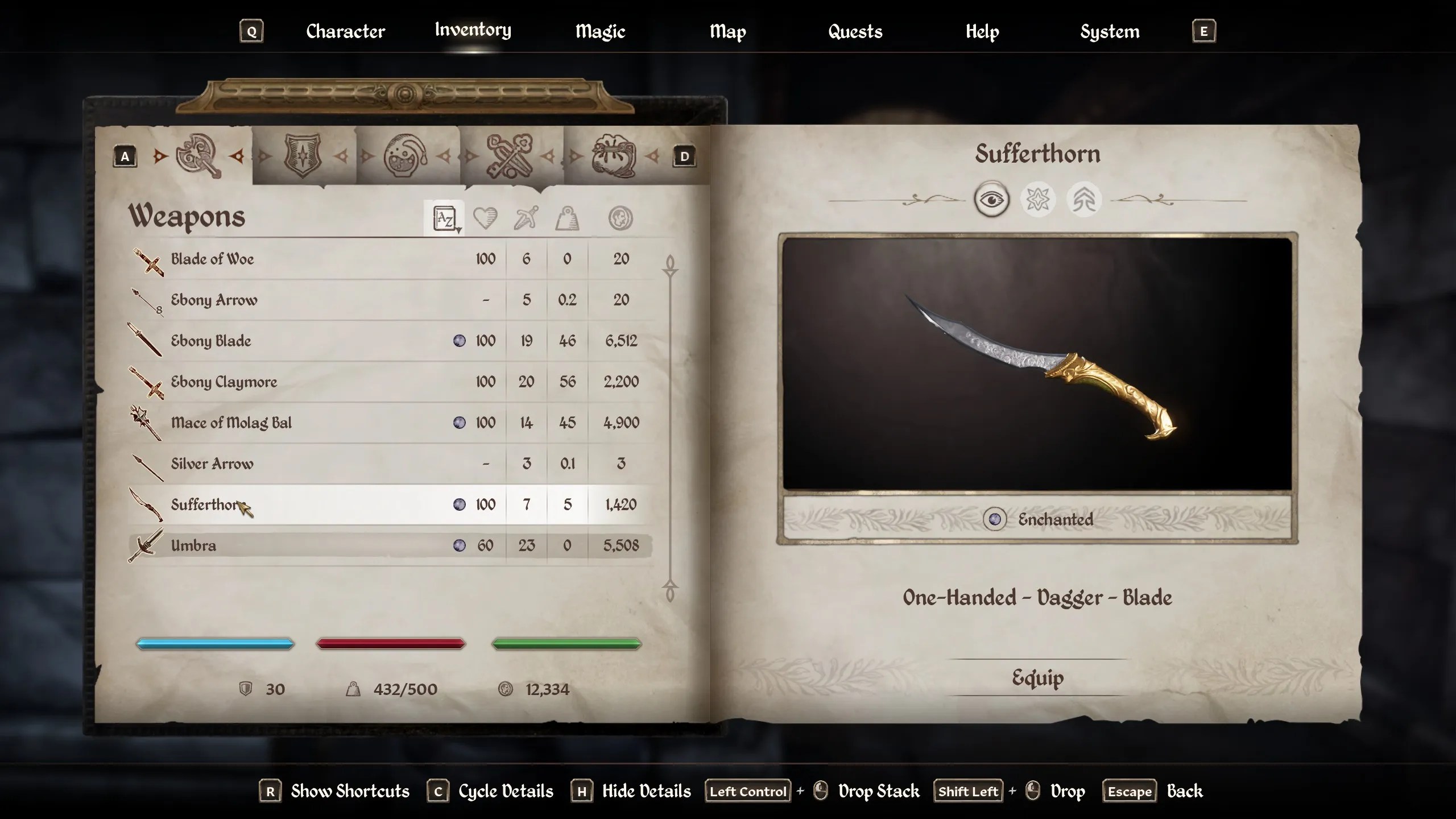 sufferthorn reward