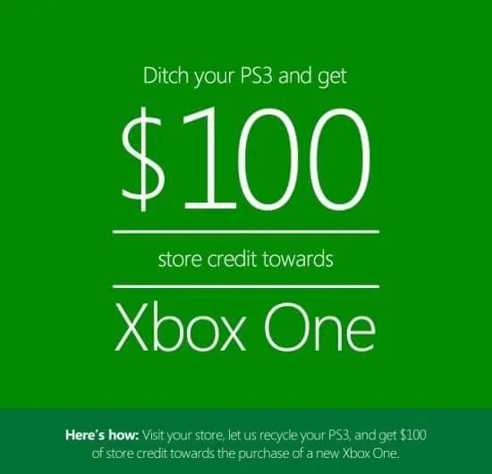 Microsoft Will Pay You To Trade PS3 For An Xbox One
