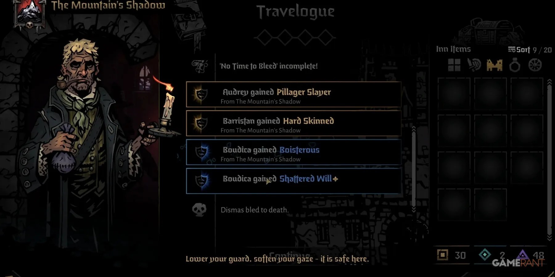 Darkest Dungeon 2 Gaining Positive And Negative Quirks
