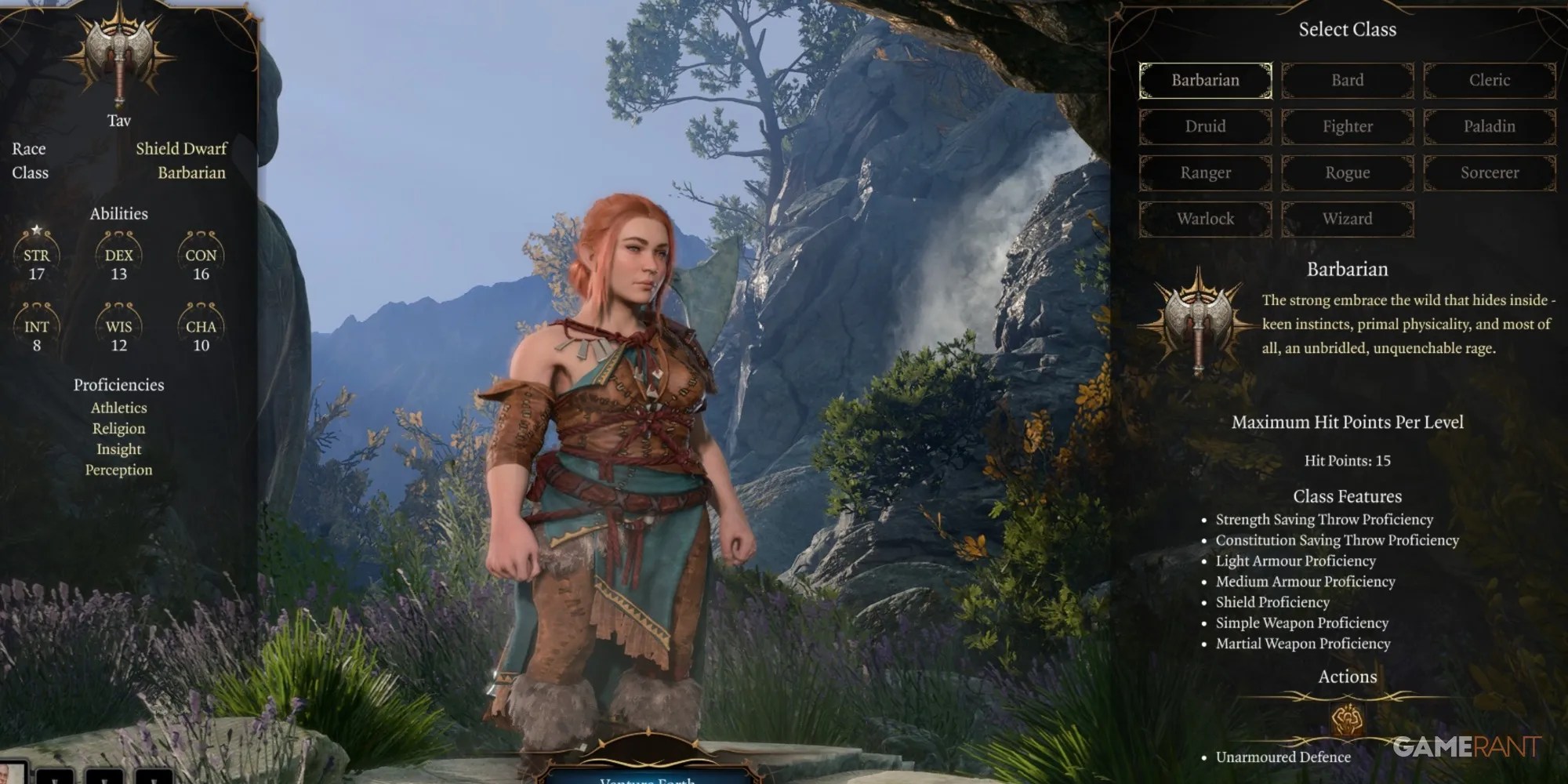 Baldur&rsquo;s Gate 3 Barbarian As Shield Dwarf In Character Creation