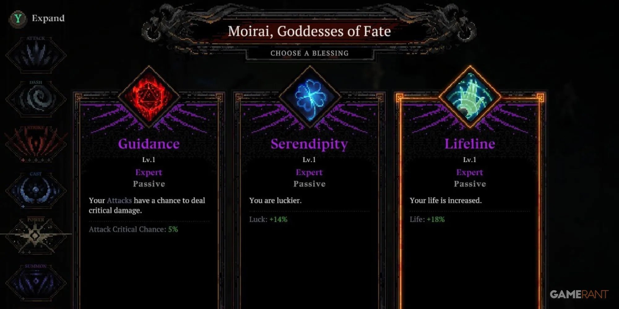 The Goddesses of Fate blessings in Death Must Die