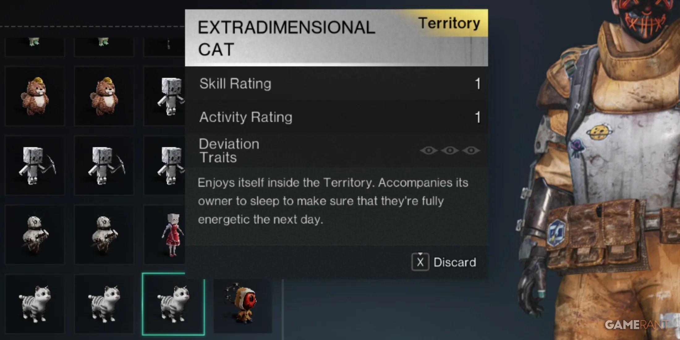 Extradimensional Cat Is A Good Teritory Deviant In Once Human