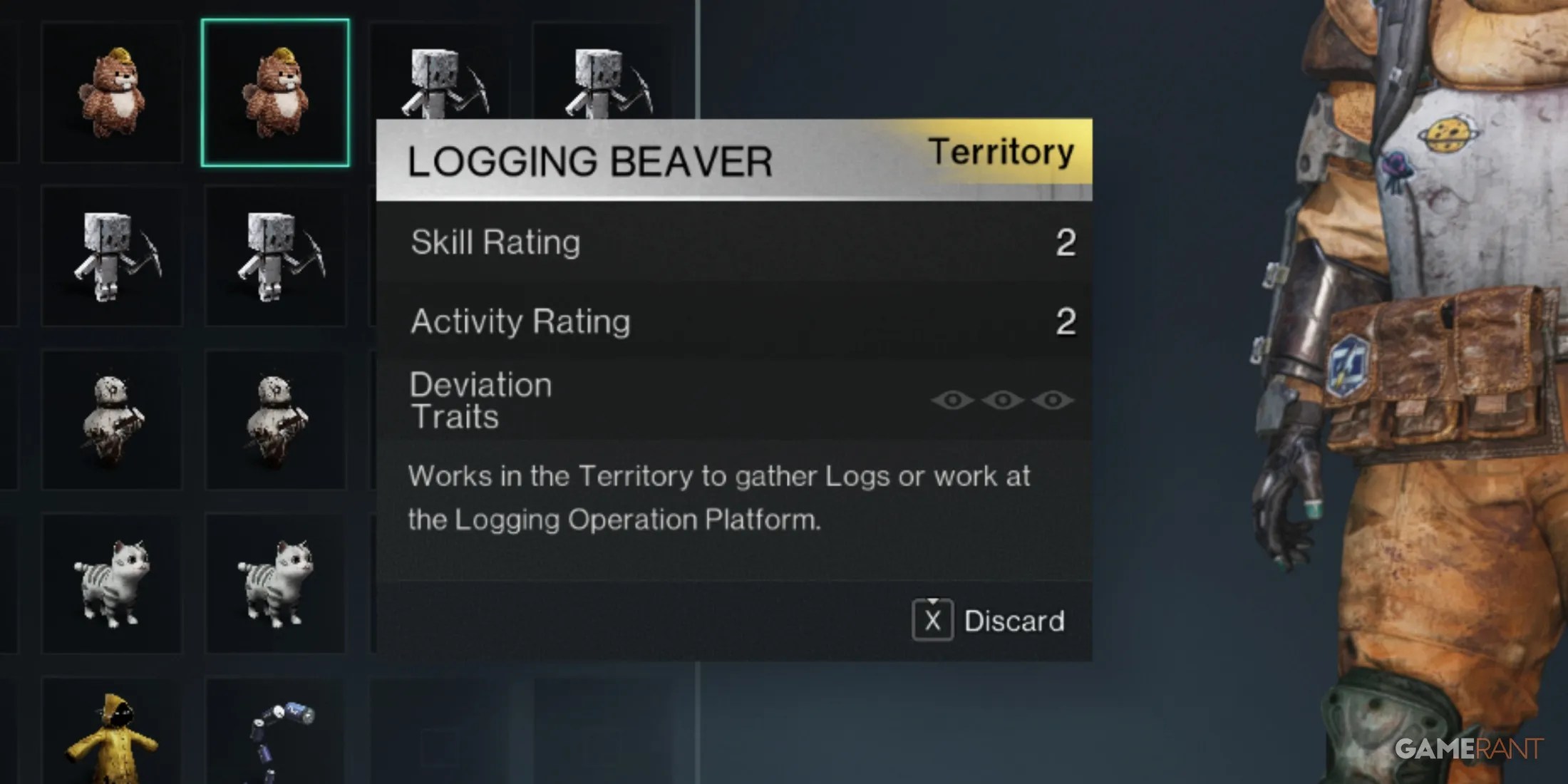 Logging Beaver Is A Good Teritory Deviant In Once Human