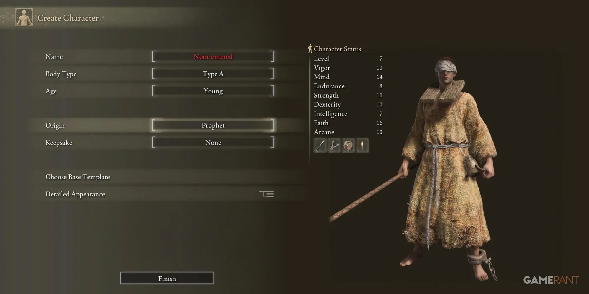 A Prophet player in Elden Ring