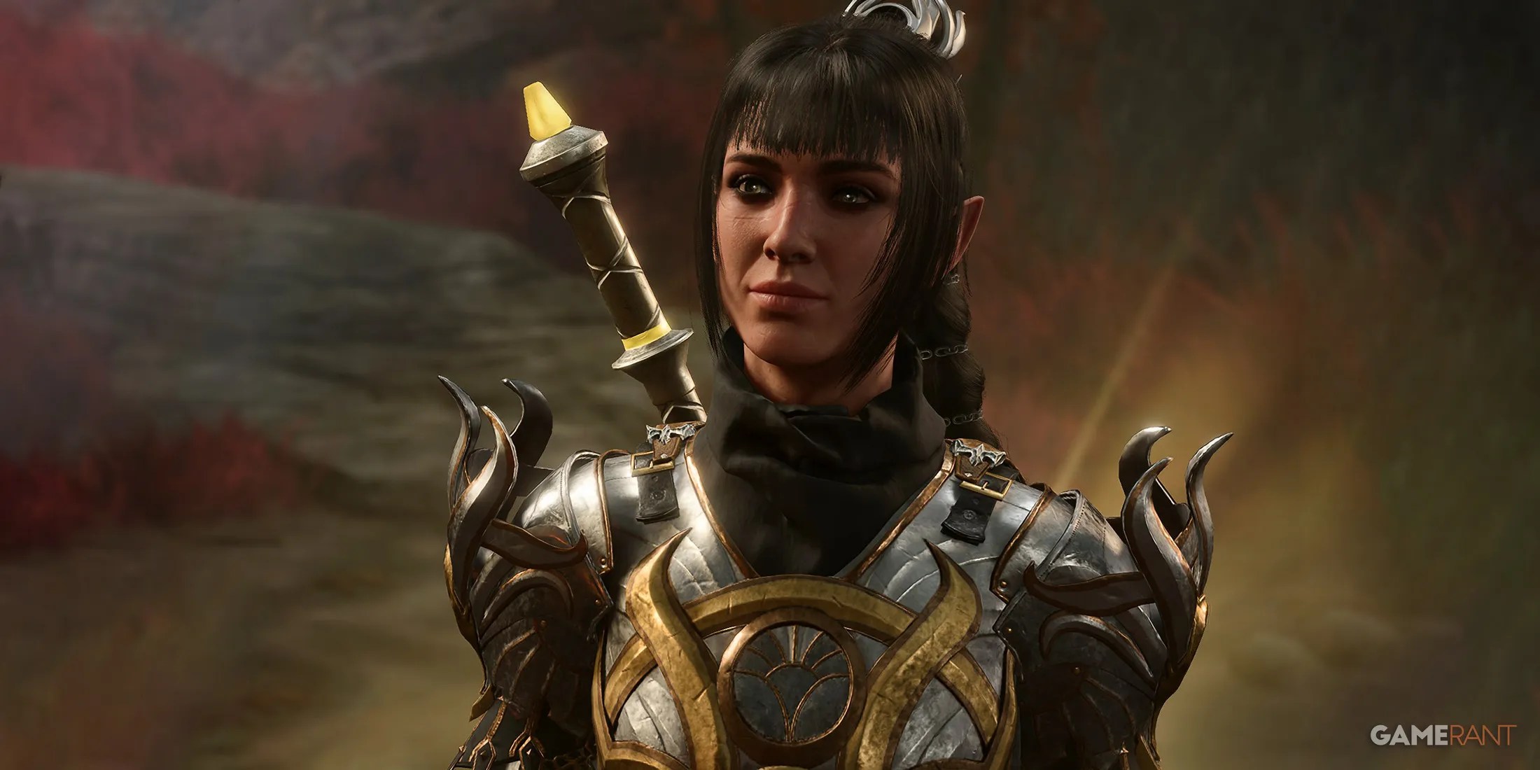 Baldur&rsquo;s Gate 3 Shadowheart in armor smiling 2x1 screenshot