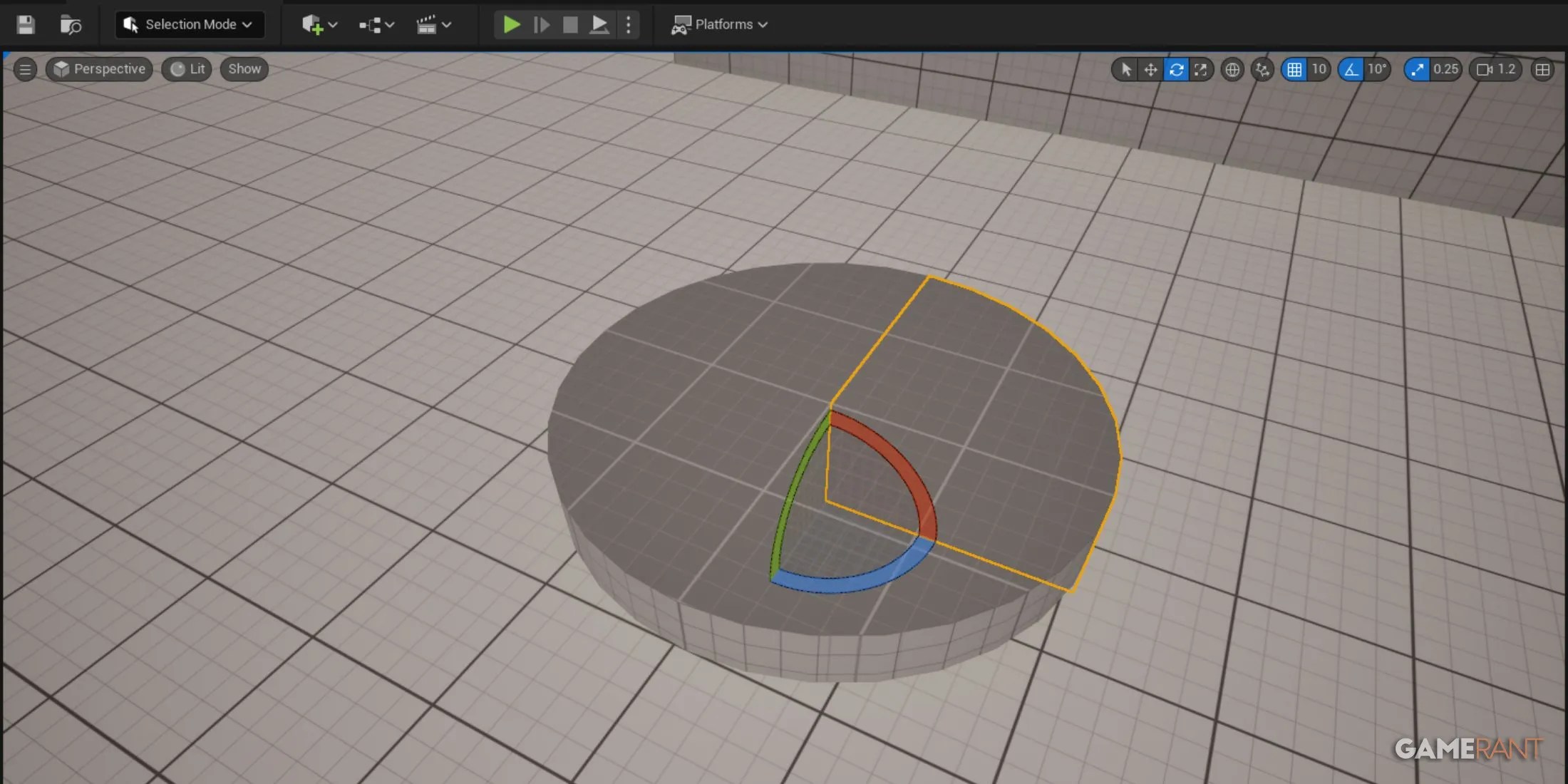 Unreal Engine 5 Viewport Editor Rotate Mode