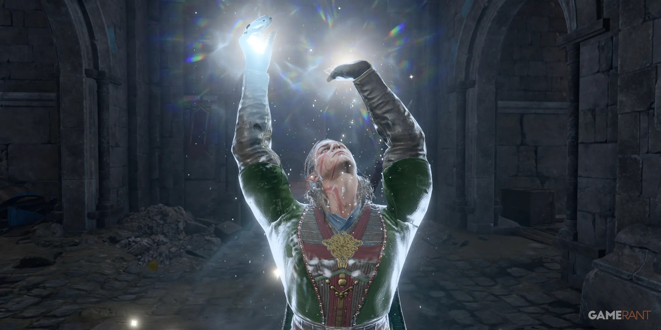 Baldur&rsquo;s Gate 3 Patch 8 gameplay showing Halsin’s multiclass power as a Circle of Stars Druid and Light Cleric