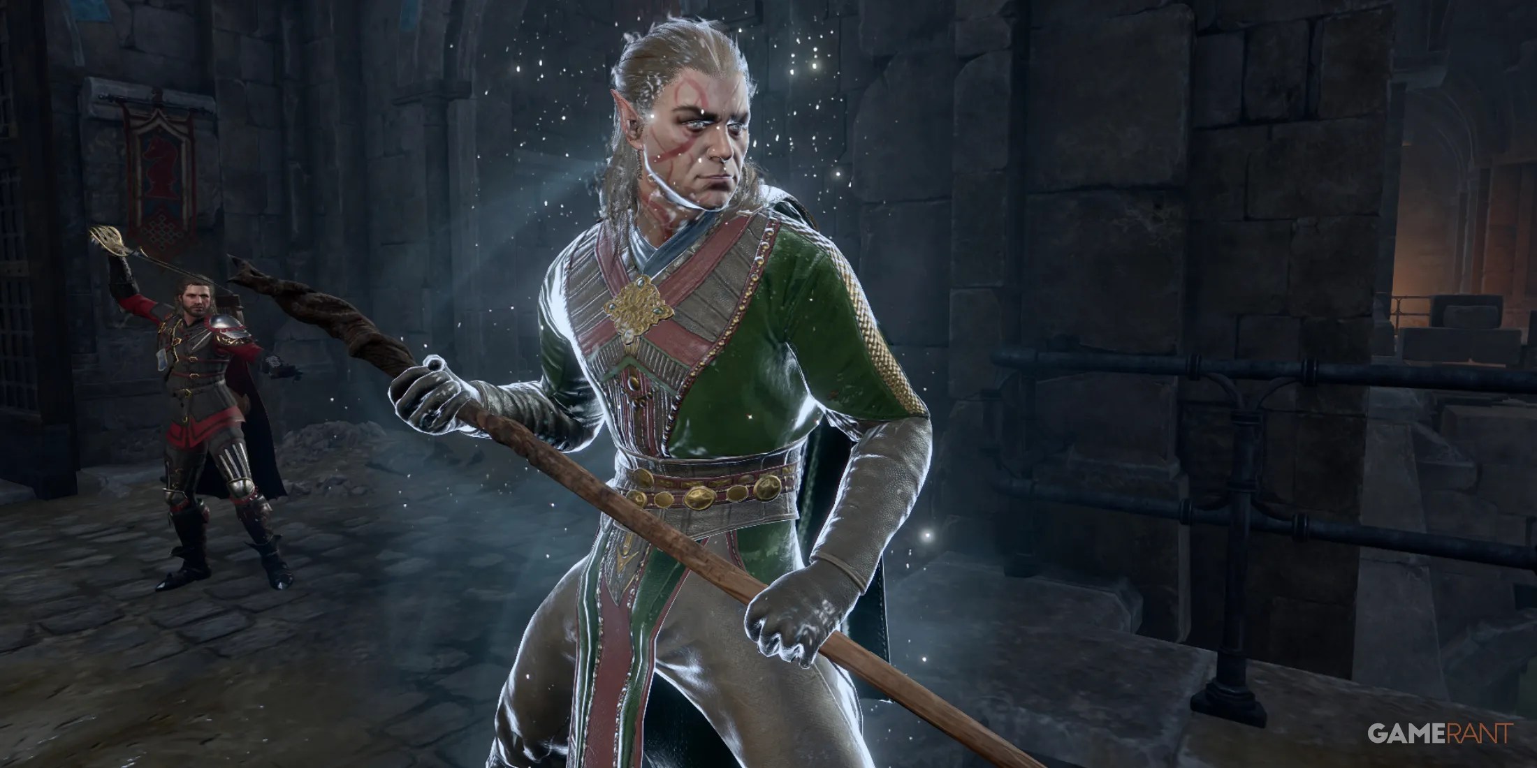Halsin casting a protective spell as a Circle of Stars Druid and Light Cleric multiclass in Baldur&rsquo;s Gate 3 Patch 8