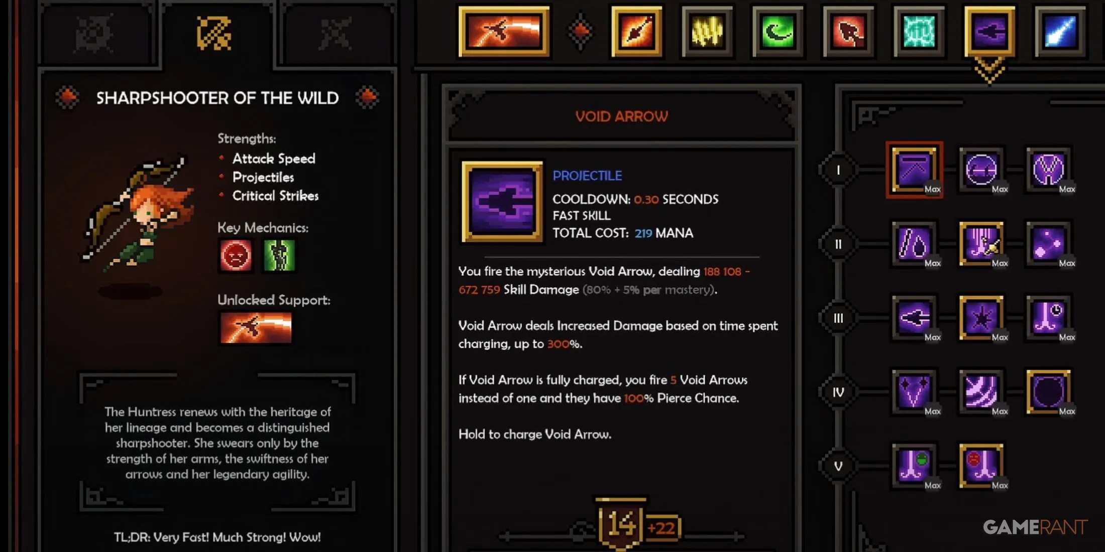 The Huntress Build in The Slormancer