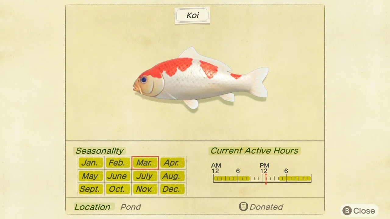 Animal Crossing New Horizons Fish Catching Guide