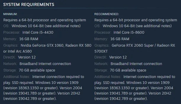 System Requirements