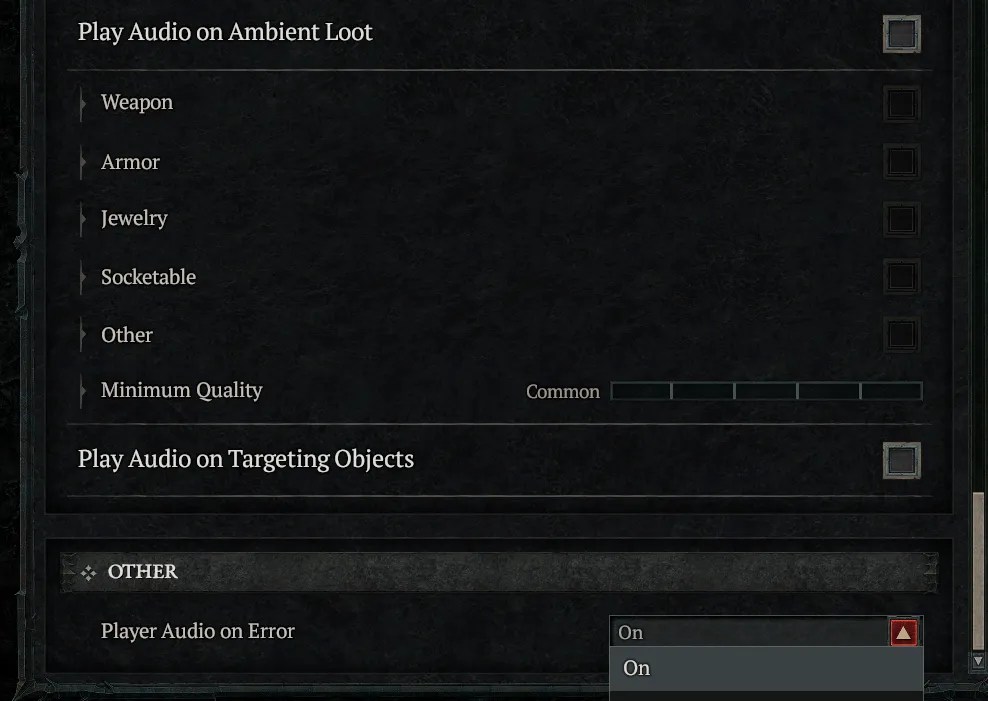 Diablo 4 How to turn off Error Text & Speech