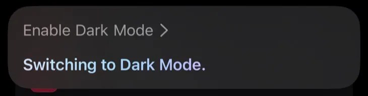 Set Dark Mode and other settings with Siri