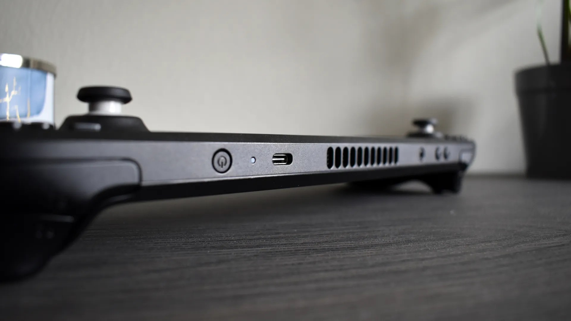 Steam Deck USB-C charging port and top edge