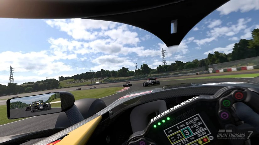 An official screenshot for the VR mode in Gran Turismo 7.