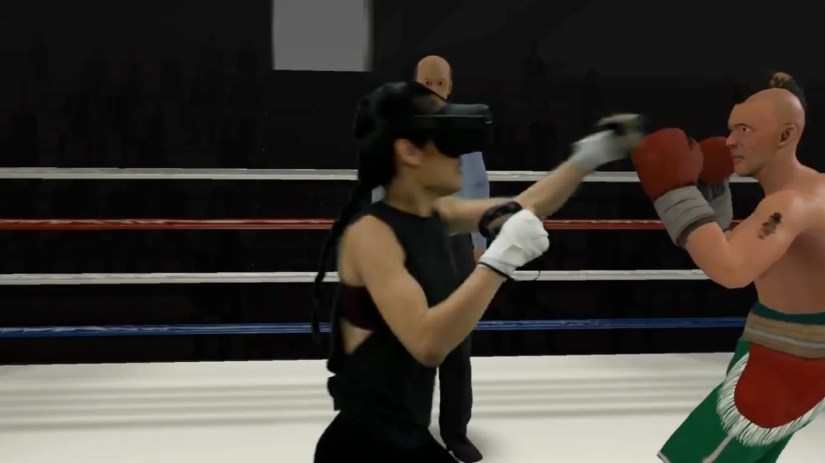 A scene from the Thrill of the Fight VR promo video.