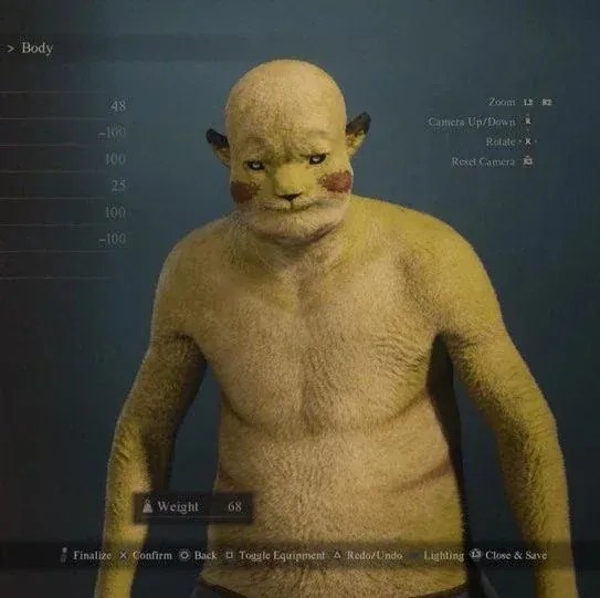 A Dragon&rsquo;s Dogma 2 character that looks like a weird human-Pikachu hybrid.