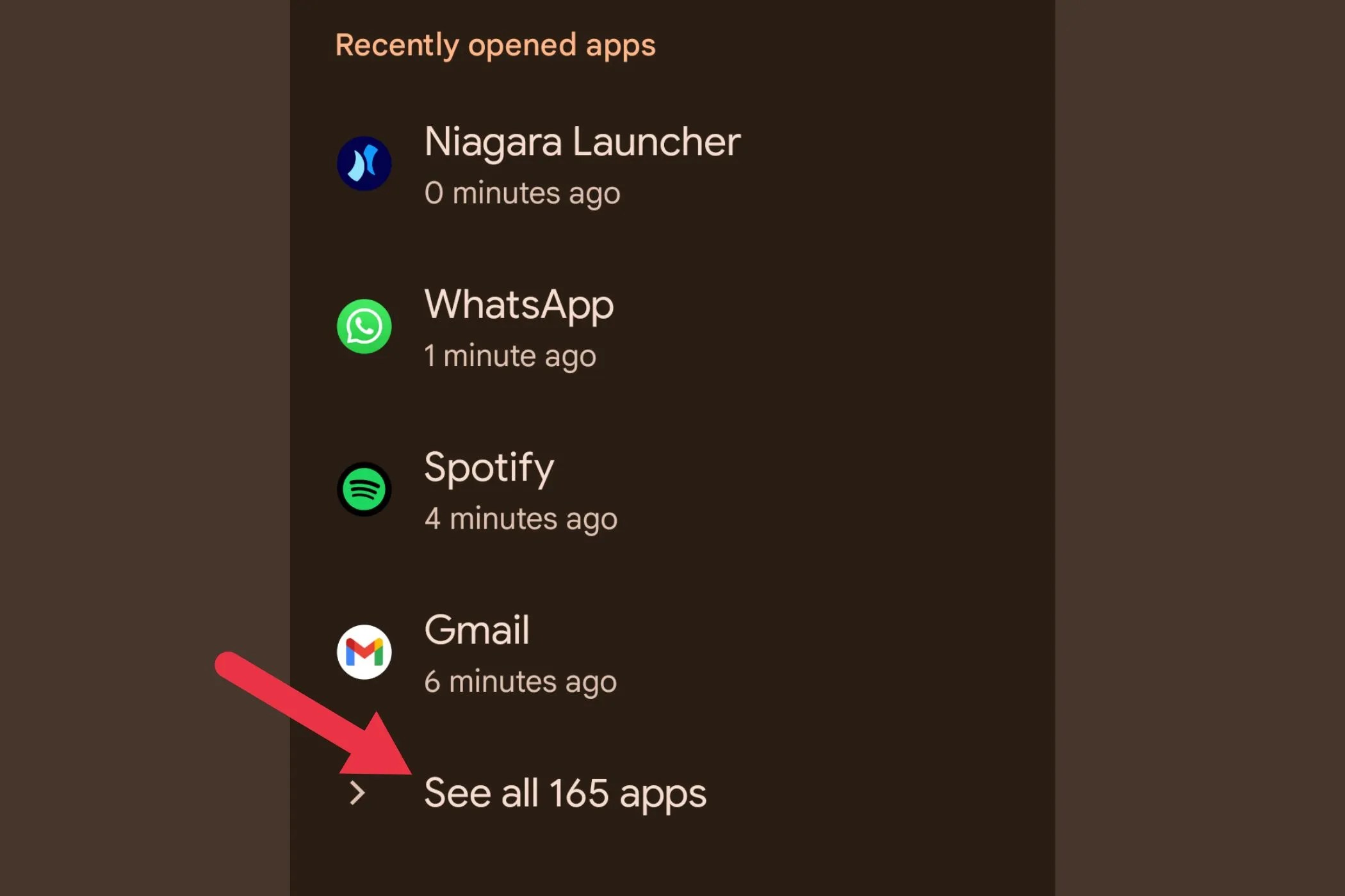 Screenshot showing the Apps page