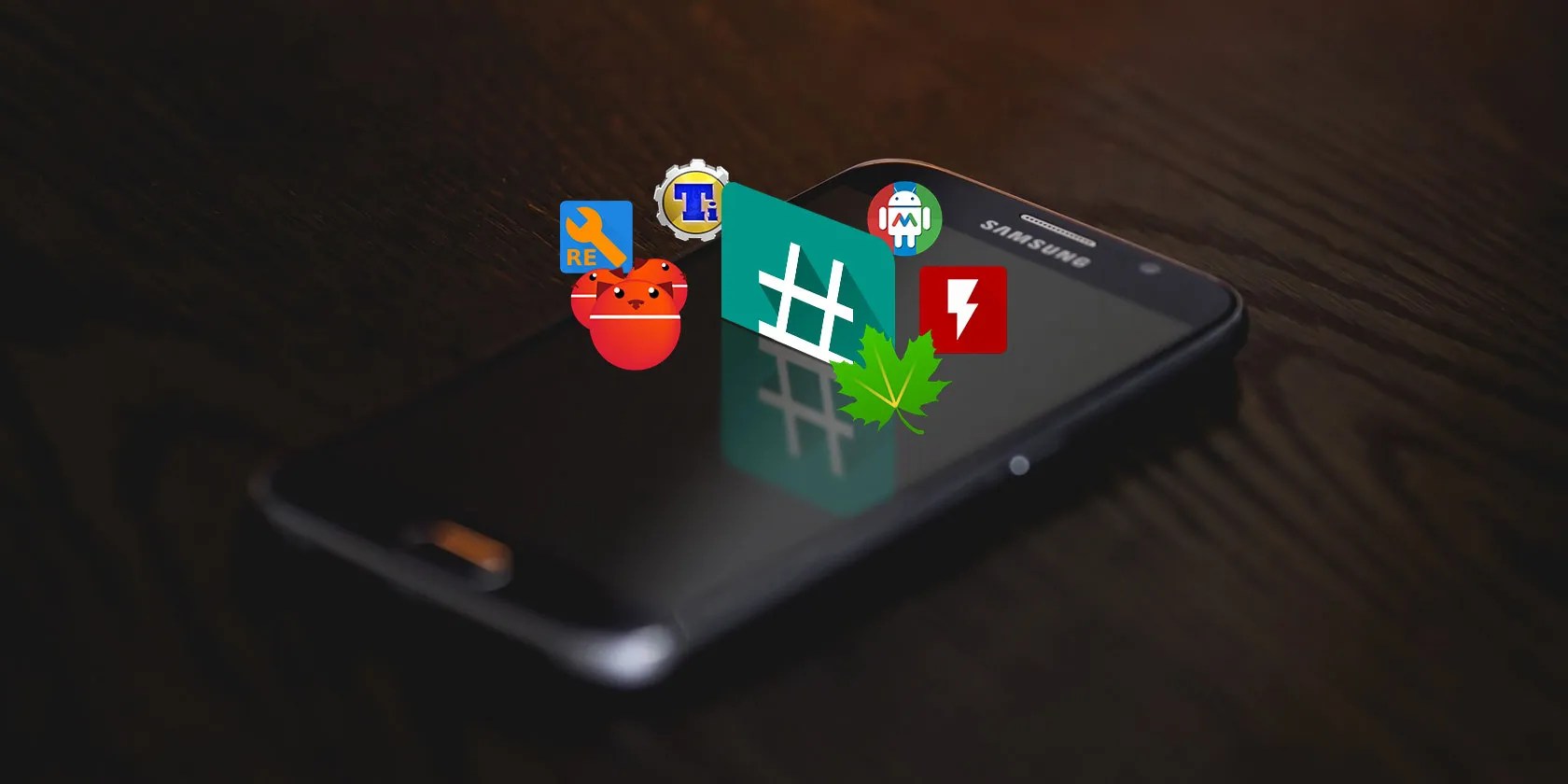 App icons coming out of an Android phone