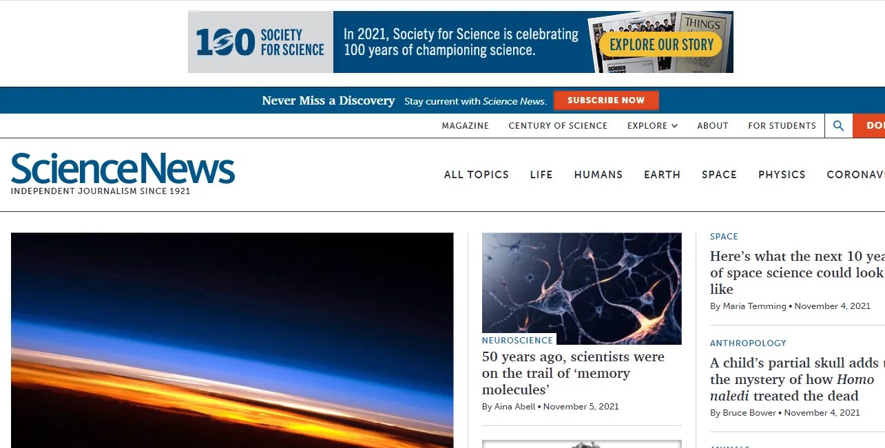 The Top 10 sites to Get Your Daily Dose of Science